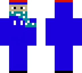dark blue hoodie with scarf and santa hat (scarf series)