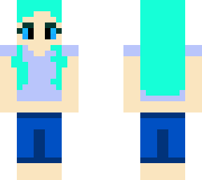 girl with turquoise hair