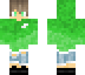 green anime boy
