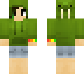 me w/ green walrus hoodie