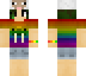 me w/ rainbow walrus shirt and sheep hat