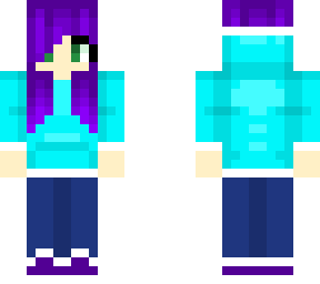 random girl with purple hair