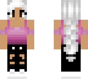 white hair brown eyed tan teen girl