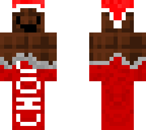 frikkin choclat with santa hat