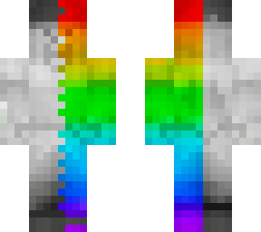 rainbow steve half no colour