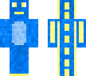 blue and yellow dino