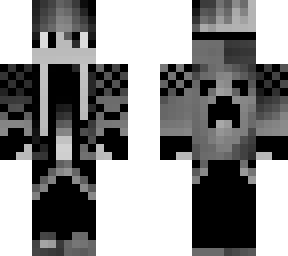 black and white minecraft ghost