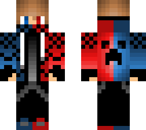 re and blue creeper boy
