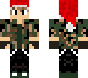 camo guy with snta hat