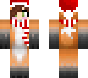 christmas fox girl with short hair