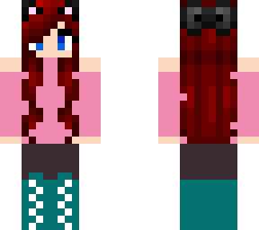 cool red cat girl