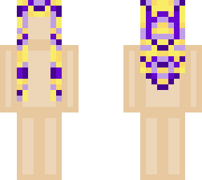 egyptian style purple and yellow hair base