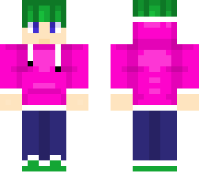 random boy with green hair