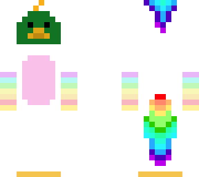 unicorn/rainbow/mallard duck.