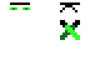 white and green enderman /w accessories