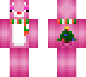 derpy pink christmas bear