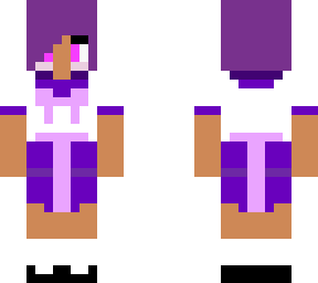 purple bun school girl