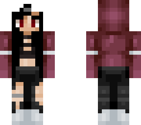 red and black hoodie girl