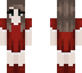 white christmas dresses Minecraft Creeper Holiday Bamboo Girls' Long Sleeve Dress – Cozy Gift main image 1