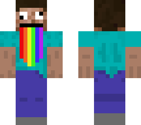 crazy rainbow drooling steve