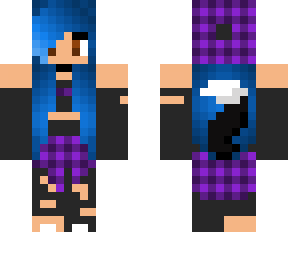 blue gangster wolf girl (purple)
