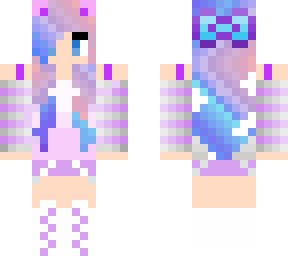 blue pink galaxy neko