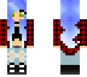 blue hair grunge girl