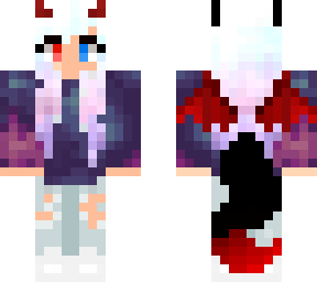 Galaxy Wolf Boy Minecraft Skins