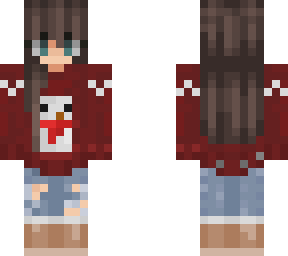 finished christmas sweater girl