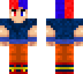 goku dios rojo azul