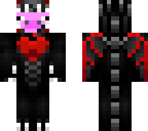 ender dragon skin but red and with a pig face