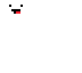white alien derp face