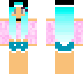 blue ombre hair tomboy