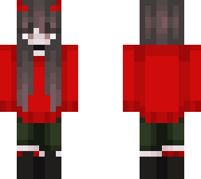 christmas girl with horns