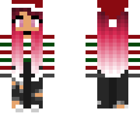 christmas pink hair