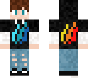 fire and ice flame hooded boy