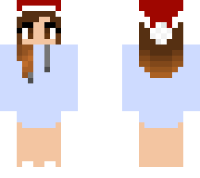 long pastel hoodie with santa hat