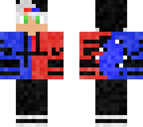 red blue wolf boy