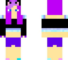 the teenage purple haired girl