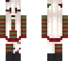 white hair christmas monster