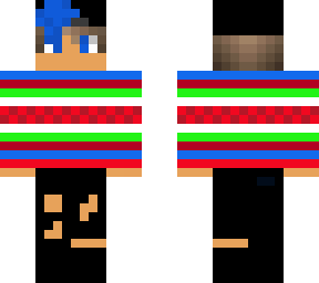 christmas sweater for cool blue hair boy