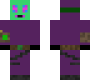 slamacow vault dweller with mask and purple clothes