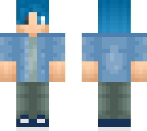 blue hair boy