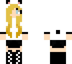 blonde blue eyed panda girl