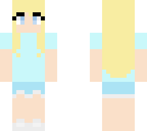 blonde cute girl in bleu shirt