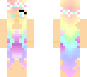 pastel rainbow ombre girl