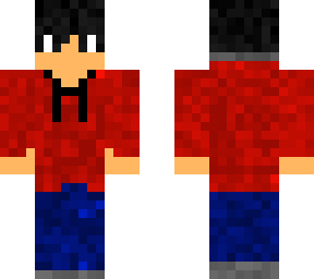 person with red jacket