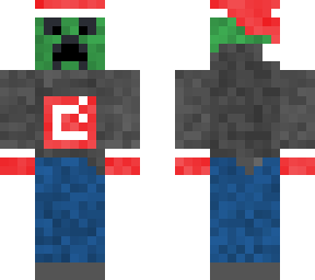 creeper in mojang hoody (christmas edition)