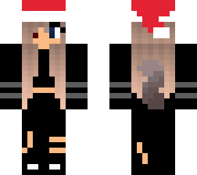 with a santa hat