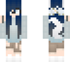 arctic wolf, blue to tanish ombre hair (not mine i only did the ears and tail)